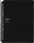 Smart Ring Binder, Kokuyo Campus, A5 Black, Up to 25 Sheets, 20 Holes, Slim Folder with 10 Extra Paper