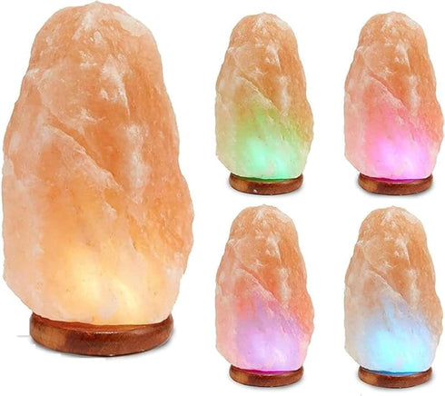 Set 2 Salt Rock Lamp of Small Himalayan Salt Lamp Night Light for Home & Bedroom Dcor