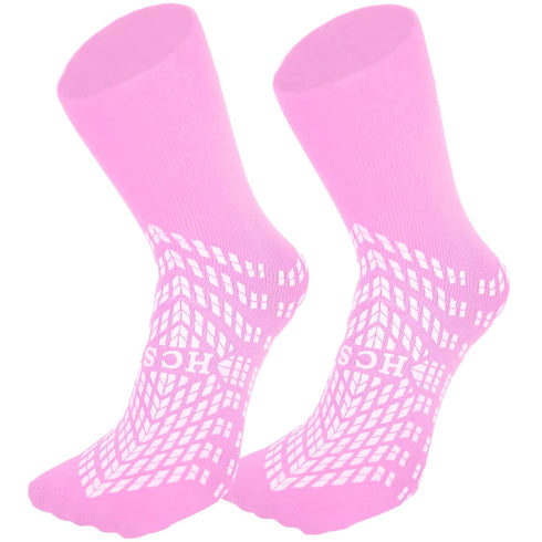 HCS Non-Slip Hospital Socks with Grips for Women & Men (6 Pairs)