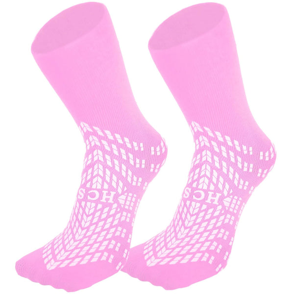 HCS Non-Slip Hospital Socks with Grips for Women & Men (6 Pairs)