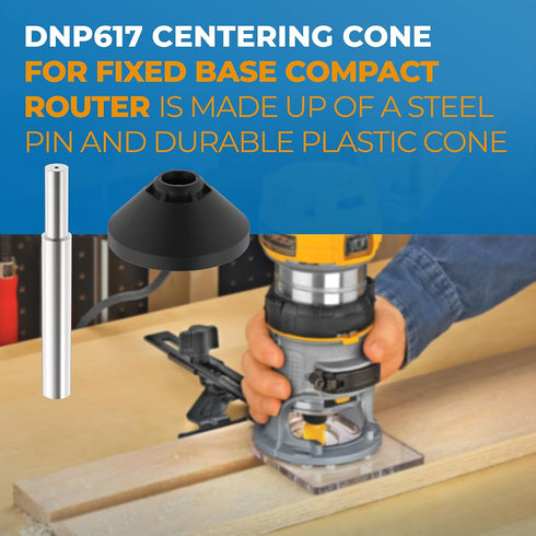 DNP617 1/4 Pokin Centering Cone Compatible with Router, for Fixed Base Compact Router Subbase Centering Pin & Cone
