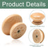 15PCS Round Wood Drawer Knobs, 1-3/8 inch Diameter Mushroom Knobs with Mounting Screws for Furniture - Wood Grain