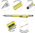 MECCANIXITY 4pcs 6 in 1 Multitool Tech Tool Pen Gifts for Men with Ballpoint Pen, Ruler, Screwdriver, Stylus