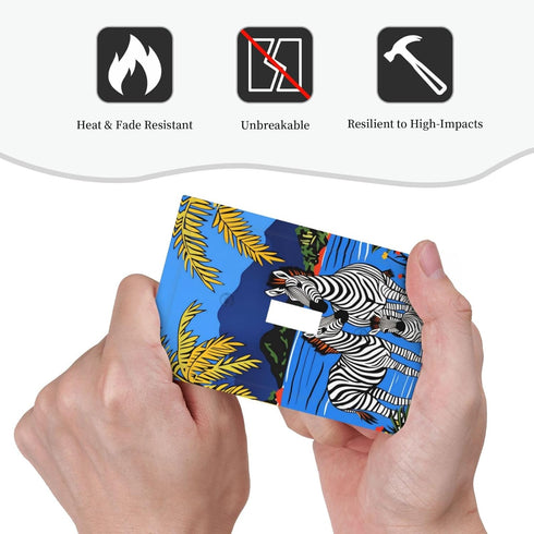 Sturin 1 3X5 Tropical Zebra and Mountain Wall Plate Light Switch Cover Gang Single Toggle Toggle Switch Art Plates
