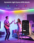 16.4ft 50-75 Inch 44 RGB+IC LED Lights for TV, Backlight Strip Behind TV with Music Sync, Bluetooth APP and Voice