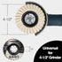 5 Pack Felt Flap Disc Abrasives 4-1/2" x 7/8" Arbor, Wool Polishing Wheel Disc Buffing Wheel for Angle Grinder