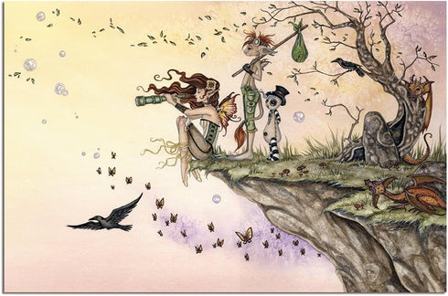 Tree-Free Greetings EcoNotes 12-Count Blank Notecard Set with Envelopes, Where the Wind Takes You Fairy