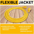 6 ft Indoor Extension Cord, 12/3 SJTW 15 AMP Heavy Duty Yellow Extension Cable with 3 Prong Grounded Plug