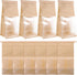 Window Small Bread Bags 50pcs Kraft Paper Toast Packaging Pouches for Baking