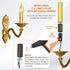 4" 10Pcs E12 Bulb PATIKIL Tall Candle Covers Sleeves, Metal Chandelier Socket Sleeves with Insulation Heat Shrinkable