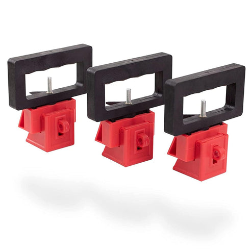 TRADESAFE Circuit Breaker Lockout Device, 3 Pack, 480/600 Volt, Clamp-on Breaker Lock Out Device