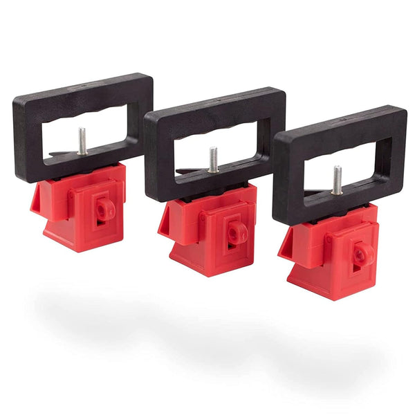 TRADESAFE Circuit Breaker Lockout Device, 3 Pack, 480/600 Volt, Clamp-on Breaker Lock Out Device