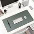 KINGFOM Desk Pad Office Desktop Protector, PU Leather Mat Blotters Organizer (47.2" x 23.6", Green)