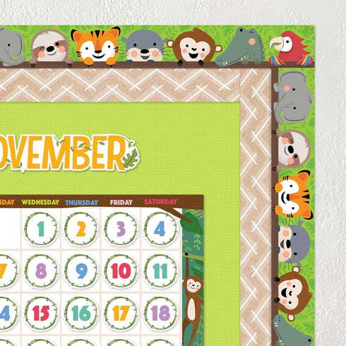 CTP Jungle Friends EZ Border, Bulletin Board Border Top Classroom Decorating Accents (Creative Teaching Press 10983)