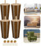 Yes4All 4 Inches Round Wood Furniture Legs Set of 4 - Wooden