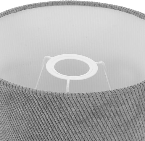 18.5cm MAGICLULU Fabric Table Lamp Shade Replacement, Grey Linen Lampshade Cover for Bedroom Office Living Room Bedside