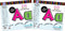 Barker Creek 4" Neon Letter Pop-Outs, 2 Pack, Multicolor Designer Letters for Bulletin Boards and Displays