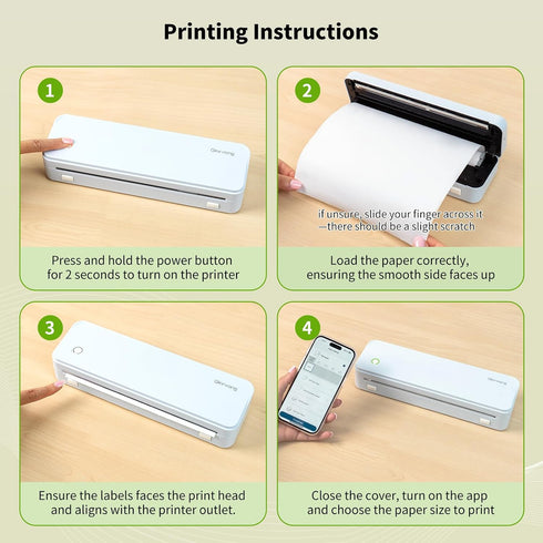 8.5''x11'' 4 100 PD-A4 Thermal Printer Paper US Letter Size, rolls, sheets, Thermal Paper Quick-Dry, Advanced Clear