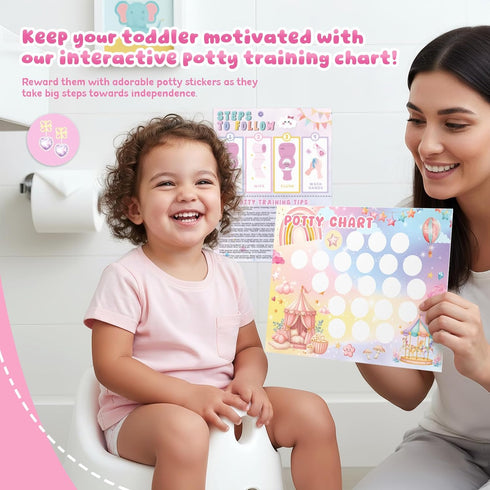 underbartliv 17 Set, 5 Potty Training Chart for Girls, PCS Potty Training Sticker Chart Fantasy Themes Potty Chart