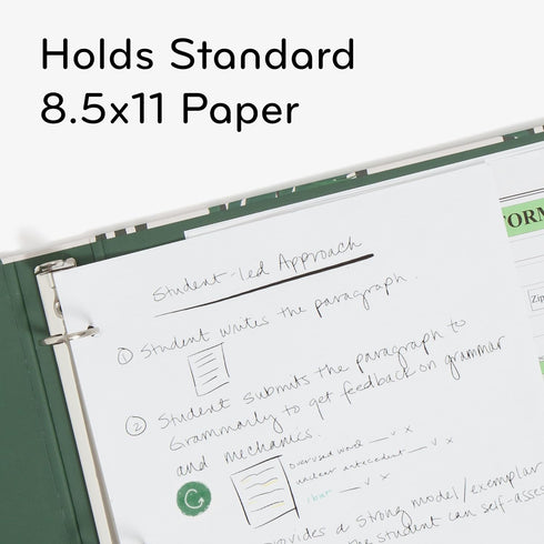 U Brands Eco-Conscious 1" Binders, Set of 2, Silver Metal O-Rings, Lush Stripes Prints
