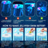 Speaker,12 Jellyfish Lamp with Bluetooth White Noise Changing Night Light,Sensory Aquarium LED Table Lamp for Autistic