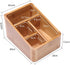 AFXGUSD 4 TV Remote Holder Compartment Basket Decorative Living Room Portable Bamboo Bedroom Media Player Remote