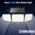 2500LM Sensor,3 270 Lights,IP65 3 Modes(Non-Remote,1 daphino Solar Lights Outdoor with Motion Head Wide Angle Street