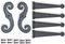 Decorative Vinyl Shutter Hinges and S Holdback Hooks for Exterior Decorative Shutters,