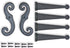 Decorative Vinyl Shutter Hinges and S Holdback Hooks for Exterior Decorative Shutters,