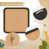 BENECREAT Square Cork Board, 0.8inch Thick Wall Mounted Bulletin Display Board for Office and Home Decor