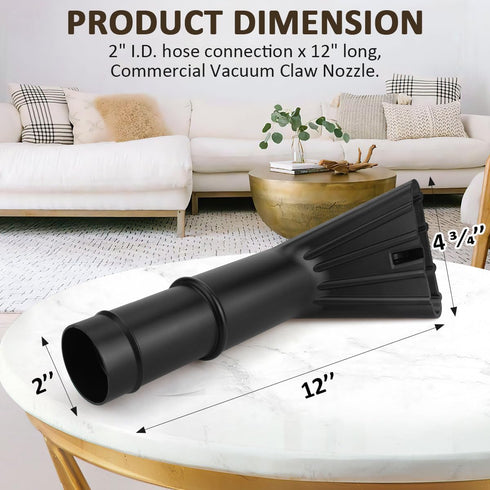 Vacuum Claw Nozzle 2" x 12" Wet/Dry Utility Shop Vac Auto Car Home SCN2