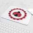 CafePress 9.25"x7.75" Ladybug Circle Non-Slip Gaming Mousepad
