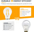 12V Low Voltage LED Light Bulbs, 4W E26 Edison Base, Soft Warm 2700K, 40W Equivalent, 2 Pack for RV Ceiling