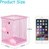 Trycooling 2 Pack Metal Cute Pen Pencil Holder, Office Home Desk Square Cup Caddy for Girls
