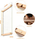Clear Gold Glass Weekly Dry Erase Calendar 15x11", Menu & Meal Planner with Wood Decoration, Marker Holder and 4 Markers