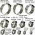200 Pcs 304 Stainless Steel Stepless Single Ear Hose Clamps with Pincers Crimper Tool Kit for Automotive