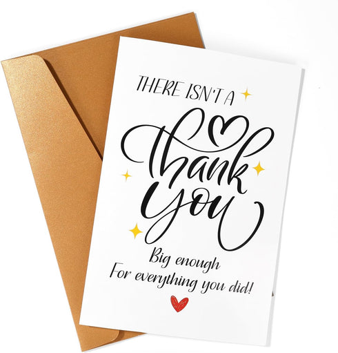 XIHIRCD Thank You Cards, Simple Blank Appreciation Greeting Notes with Envelope for Gratitude