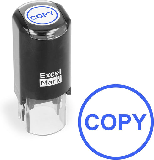 ExcelMark Copy - Self-Inking Rubber Stamp, A17 Blue Ink