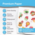 56 Premium Printable Vinyl Sticker Paper for Inkjet & Laser Printer - Sheets - Glossy White - Self-Adhesive Waterproof