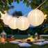 25FT Lights,10 G40 Bulbs, White Lantern String Nylon Hanging Lantern Decor with LED Waterproof Connectable Wedding