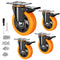 3 Inch Caster Wheels Set of 4 Heavy Duty Locking Industrial Swivel Top Plate Casters for Furniture