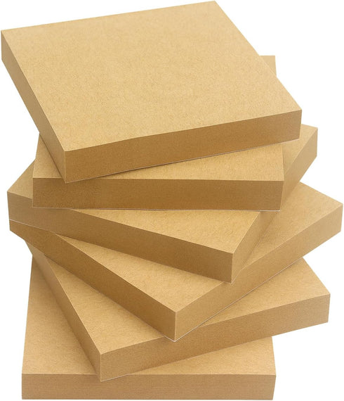 Sticky Notes 3x3 Self-Stick Pads with 6 Bright Colors, 100 Sheets/Pad, 6 Pads/Pack for Office Home