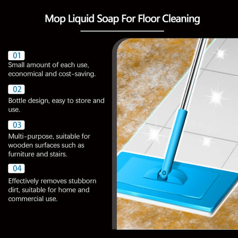 Generic 120ml (1pack) Cleaning Mop Soap Protects & Restores Floor Cleaner, Fresh Scent, Safe No Water Marks