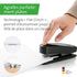Novus B4fc re+new Flat Clinch Stapler, 50 Sheet Capacity, Made of 80% Recycled Plastic, Black Special Edition