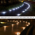 4 Pack, 2 AGPTEK Solar Driveway Lights Outdoor Color Modes LED Deck Dock Marine Waterproof Driveway Marker Lights