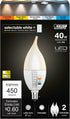 Feit Electric CA10 LED Candle Bulb Flame Tip, 40W Equivalent, Dimmable, Color