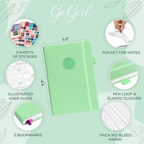GoGirl Budget Planner Monthly Financial Planner Organizer Budget Book. Expense Tracker Notebook Journal to Control