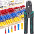 smseace 160pcs Bullet Wire Connectors with Crimp/Stripping Tool, 22-10AWG Insulated Male/Female Kit