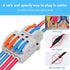 MELFIE 20PCS Lever Wire Connectors, 2 in 4 Out Quick Wire Connectors, Electrical Lever Nuts Wire Connectors Push-in Conductor Terminal Block AWG 28-12