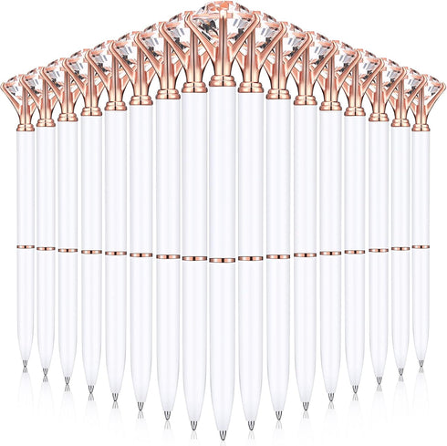 Yahenda 50 Pcs Diamond Pens, Bridal Shower Ballpoint Pen with Black Ink, Bling Pens for Women Bridesmaid Wedding